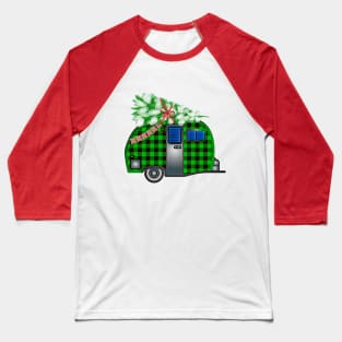 Christmas Time Trailer & Tree Baseball T-Shirt